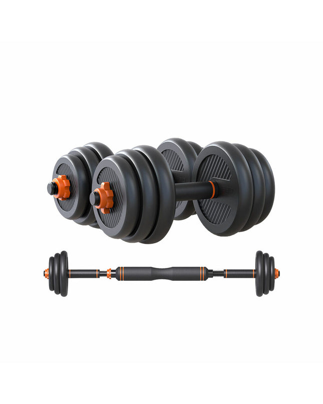 Pair of Xiaomi ORMANBAS35 35kg black and multicolour dumbbells for fitness and outdoor exercise training.