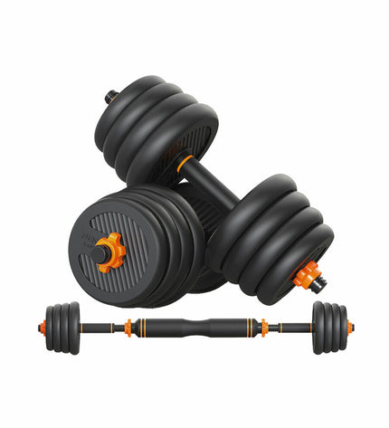 Xiaomi ORMANBAS35 35 kg black and multicolored dumbbells for fitness and outdoor exercise, shown in a gym setting
