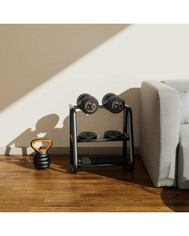 Xiaomi FED 10 kg dumbbells for fitness and outdoor workouts, showcasing black rubber-coated weights with ergonomic handles.