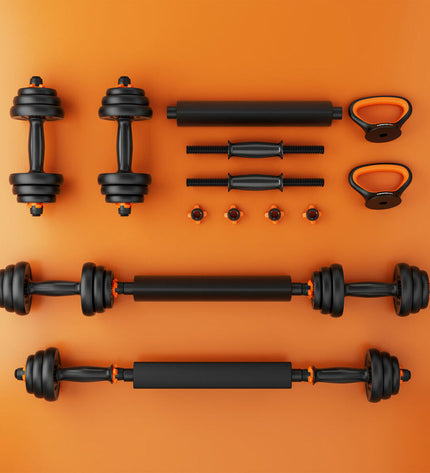 Xiaomi ORMANC30V2P dumbbells for fitness and outdoor workouts, black with textured grips, suitable for strength training.