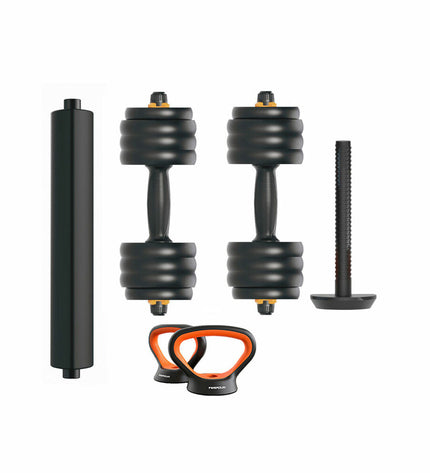 Xiaomi FED V2 40Kg dumbbells for fitness and outdoor workouts, featuring black handles and weight plates for strength training.