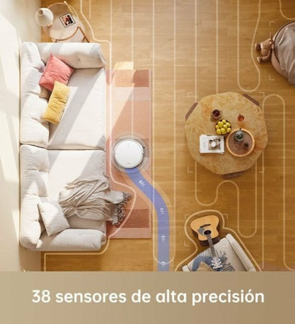 Dreame Mova M1 robot vacuum cleaner with 2600 mAh battery, sleek black design for home cleaning and floor maintenance.