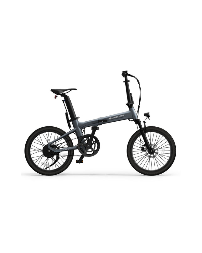 Xiaomi ADO Air 20S electric bike in gray with 20-inch wheels, 10000mAh battery, suitable for sport and outdoor cycling.