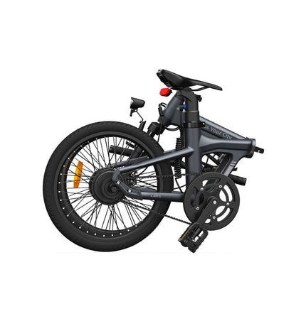 Xiaomi ADO Air 20S electric bike in gray with 20-inch wheels, 10000mAh battery, suitable for sport and outdoor riding.