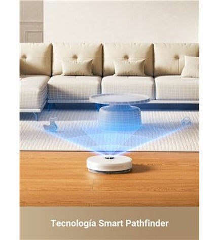 Dreame D10 Plus Gen 2 robot vacuum and mop in white with LiDAR navigation and 6000Pa suction power.