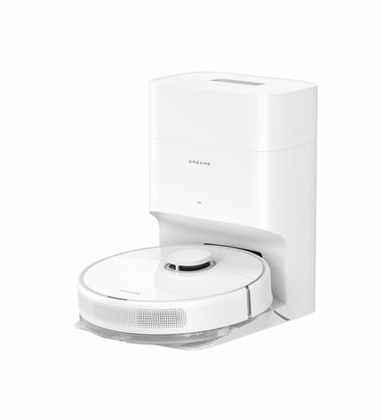 Dreame D10 Plus GEN 2 robot vacuum and mop with LiDAR, 6000Pa suction, white finish, for cleaning floors and surfaces.
