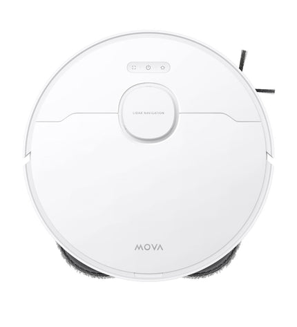 MOVA E30ULTRA robotstofzuiger en dweilrobot in wit met 7000 Pa zuigkracht en 4-liter reservoir voor huis en schoonmaak.