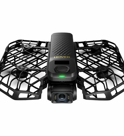 Hoverair Drone Hoverair SP06H006 in black, compact electronic device for photography and video recording.