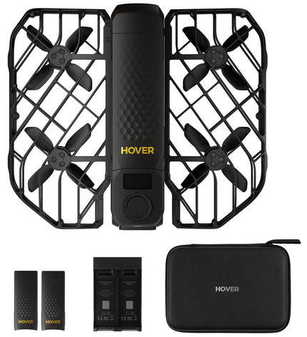 Hoverair Digitale Camera Hoverair SP06H075 with lens, digital display, and buttons for photography and video recording.