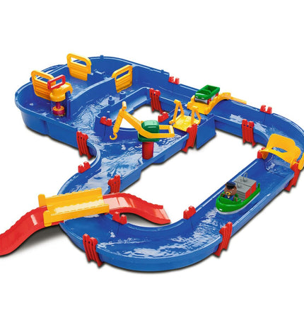 AquaPlay Circuit AquaPlay Mega Bridge and aquatic vehicle toy set for children, featuring colorful bridge and boat figures.
