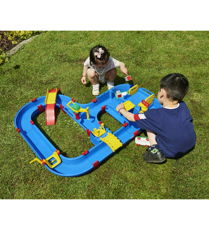 AquaPlay Circuit AquaPlay Mega Bridge toy with colorful aquatic vehicle and play components for water-based fun.