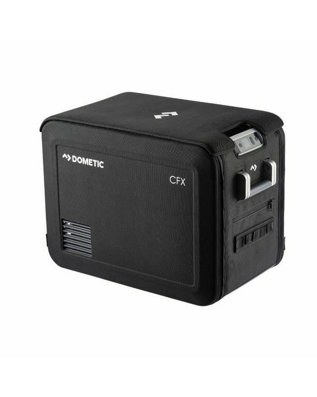 Dometic black refrigerator cover for mini fridge, 10x68x49 cm, ideal for outdoor camping and outdoor activities.