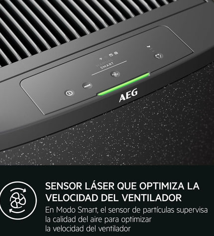 AEG APU72571DG portable air conditioner for home and cooking, compact air purifier unit with digital controls and air vents.