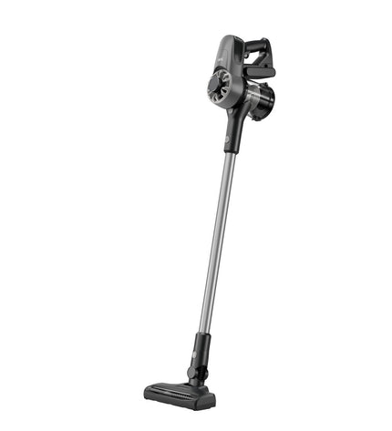 AEG Steelstofzuiger AP31CB21TG in gebruik, krachtige stofzuiger voor huis, vloer en raamonderhoud, zwart en lichtgrijs design