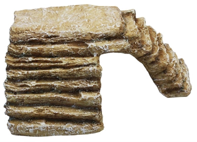KOMODO Corner Step with Recess, Sand, Large 27 x 13 x 23 cm