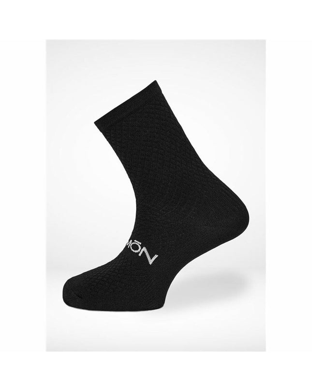 Hemon Fedaia black sports socks for cycling, made for outdoor and sports activities, featuring breathable material and comfortable fit.