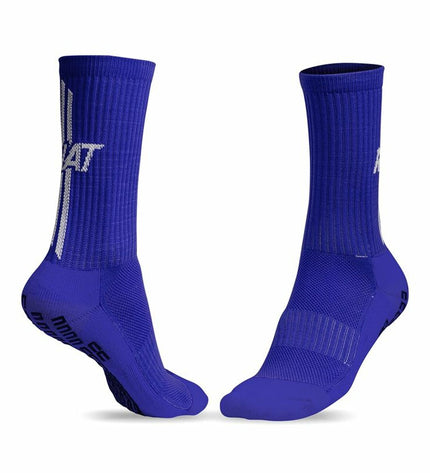 Rinat anti-slip sports socks in blue, designed for outdoor activities like camping and hiking, with slip-resistant soles.