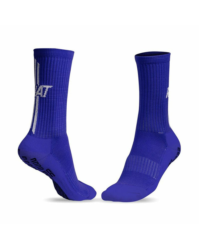 Rinat anti-slip sports socks in blue, designed for outdoor activities like camping and hiking, with slip-resistant soles.