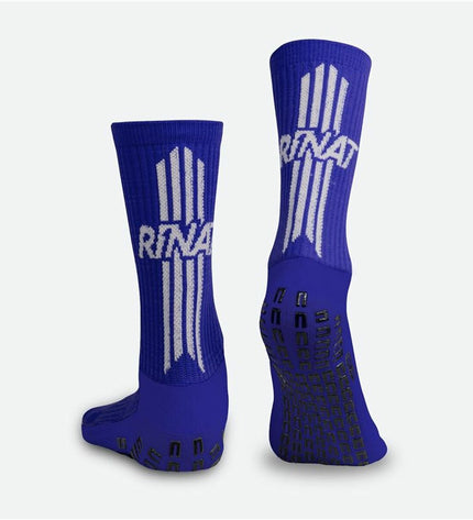Blue Rinat anti-slip sports socks designed for outdoor activities, camping, and hiking with durable grip and comfortable fit.