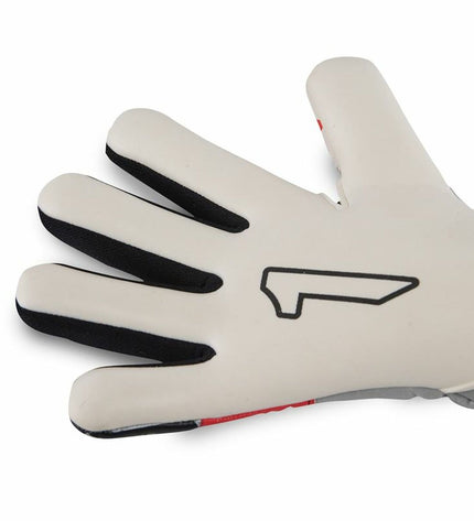 Rinat Rinat Xtreme Guard Zhero semi-gray goalkeeper gloves for adults, designed for soccer and outdoor sports.