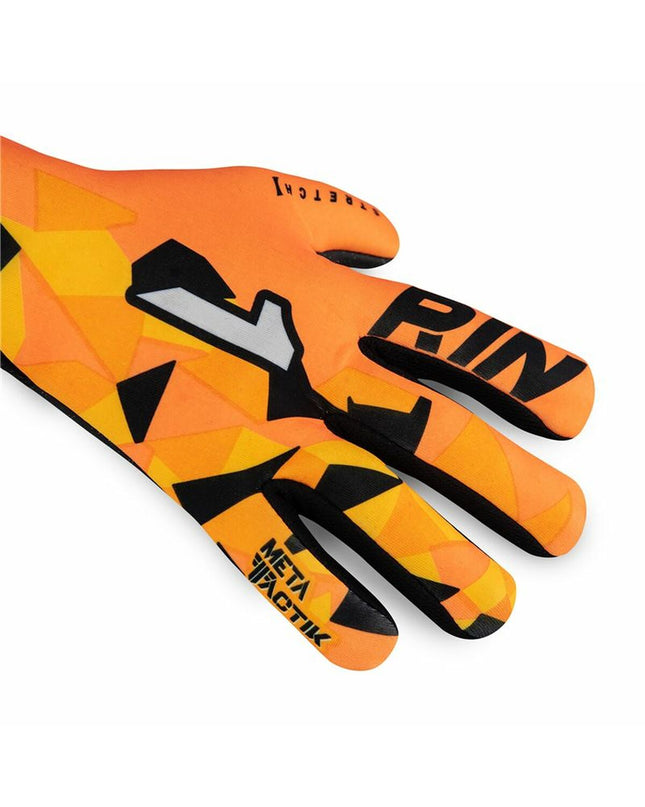 Rinat Kinder Keeperhandschoenen Rinat Meta Tactik GK in donker oranje, sport en outdoor voetbalhandschoenen for kids