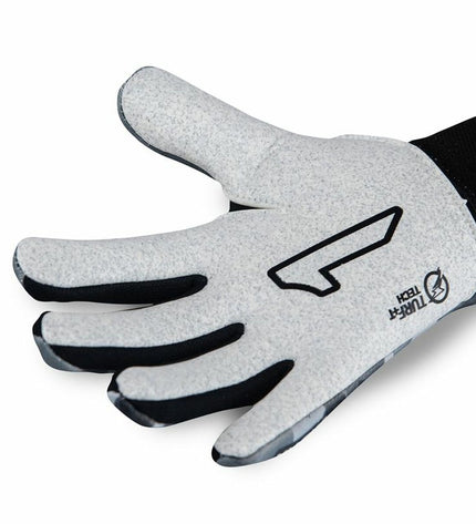 Gray Rinat Keeperhandschoenen Meta Tactik GK for adults, football goalkeeper gloves with grip and padding, designed for outdoor soccer.