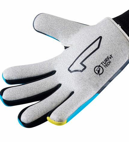 Rinat Keeperhandschoenen Nkam As Onana Indigo for adults, professional football goalkeeper gloves with grip and padding.