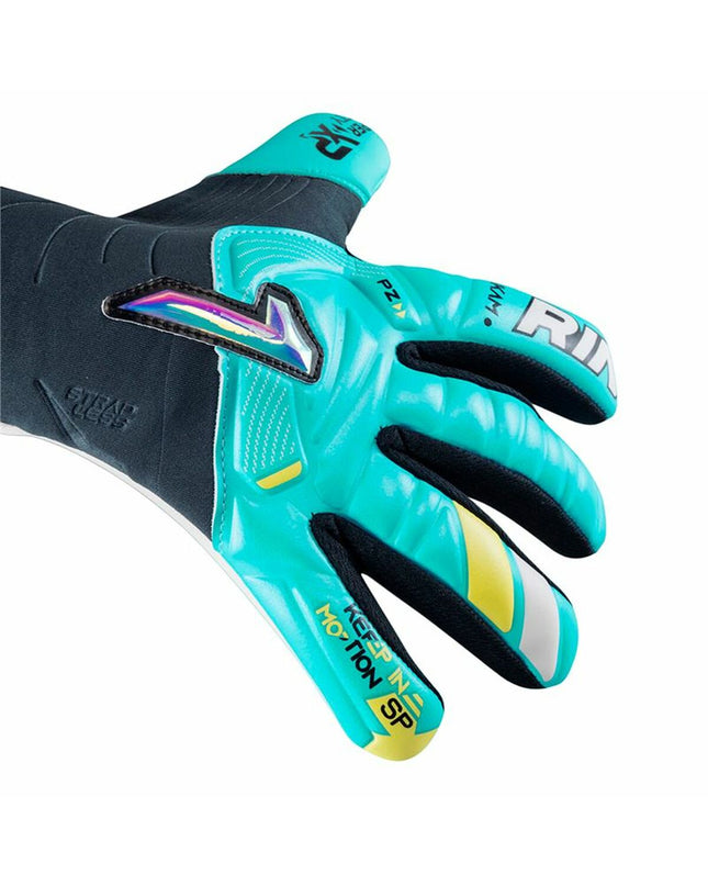 Rinat Keeperhandschoenen Rinat Nkam Semi Water for adult football goalkeeping, showing gloves with textured grip and semi-waterproof material.