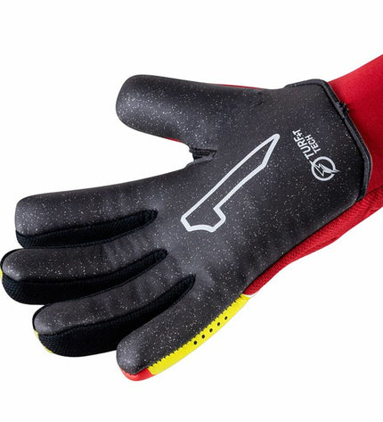 Rinat Keeperhandschoenen Rinat Nkam Training in red for adults, designed for soccer goalkeeping, outdoors and sports use.
