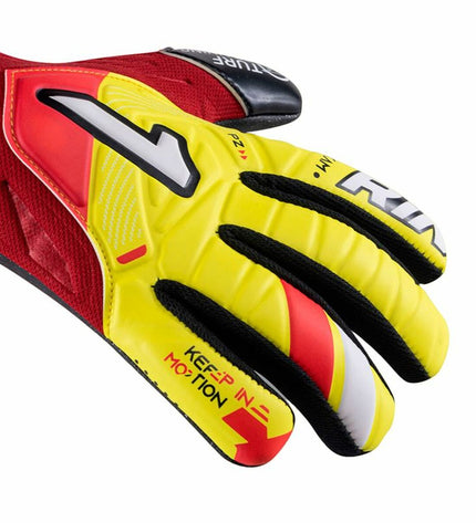Rinat Keeperhandschoenen Rinat Nkam Training in red, adult-sized football goalkeeper gloves with grip and padding for outdoor play