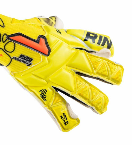 Rinat Rinat Xtreme Guard Dominius Pro multicolour soccer goalkeeper gloves for adults, shown on a plain background.