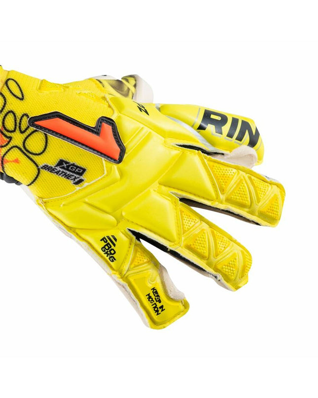 Rinat Rinat Xtreme Guard Dominius Pro multicolour soccer goalkeeper gloves for adults, shown on a plain background.