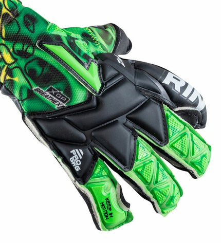 Rinat Rinat Xtreme Guard Dominius Pro multicolour adult goalkeeper gloves for soccer, featuring vibrant design and protective grip.