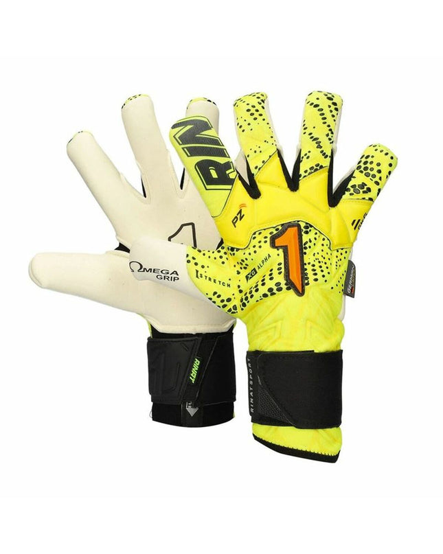 Rinat Rinat Xtreme Guard Dominius Alpha multicolour goalkeeper gloves, adult football sport and outdoor equipment.