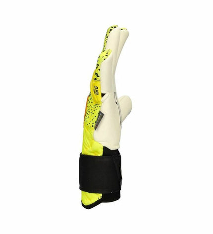 Multicolored Rinat Keeperhandschoenen Rinat Xtreme Guard Dominius Alpha for adult soccer goalkeeping, featuring padded palm and wrist support.