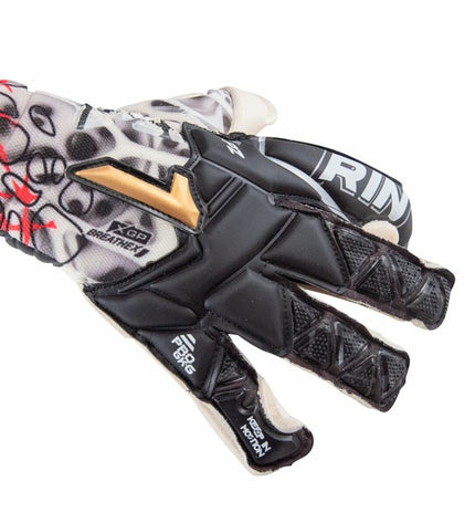 Rinat Rinat Xtreme Guard Dominius Pro multicolour goalkeeper gloves for adults, designed for soccer and outdoor sports.
