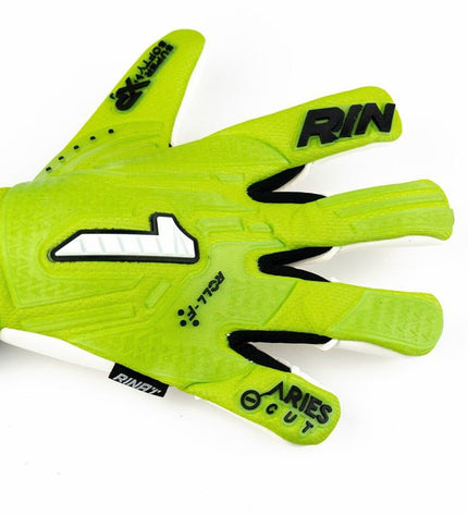 Rinat Keeperhandschoenen Aries Némesis Prime in multicolour for soccer, designed for goalkeepers with vibrant, durable grip.