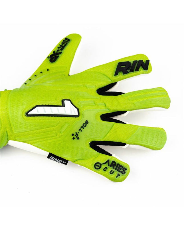 Rinat Keeperhandschoenen Aries Némesis Prime in multicolour for soccer, designed for goalkeepers with vibrant, durable grip.