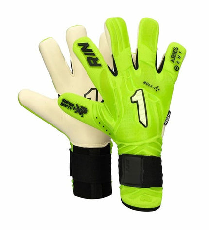 Rinat Aries Némesis Prime multicolour goalkeeper gloves for adults, designed for football and outdoor sports.