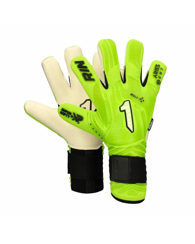 Rinat Aries Némesis Prime multicolour goalkeeper gloves for adults, designed for football and outdoor sports.