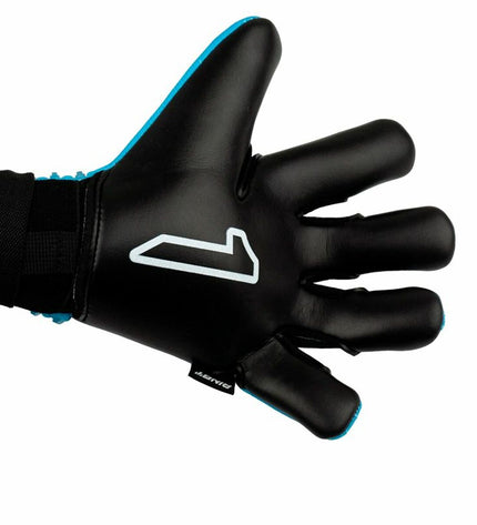 Rinat Aries Némesis Prime blue goalkeeper gloves for soccer, featuring grip and padding for outdoor football matches.