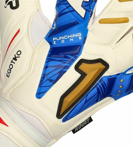 Rinat Egotiko Vengador Prime multicolour goalkeeper gloves for football, sport and outdoor use, with vibrant design and grip features.