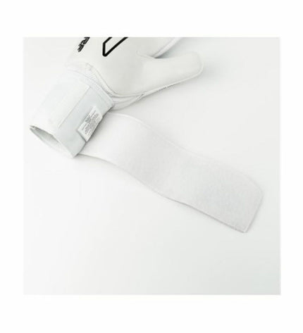 Rinat Egotiko Vengador adult football goalkeeper gloves with white spine turf design, suitable for outdoor soccer games.