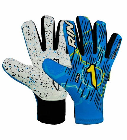 Rinat Kali As multicolour adult goalkeeper gloves for soccer, featuring vibrant design and protective palm material.