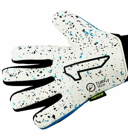 Multicolour Rinat Kali As goalkeeper gloves for adults, designed for soccer, with padded palms and vibrant color accents.