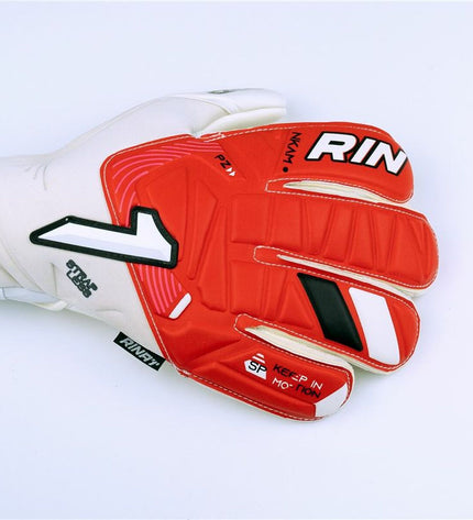Red Rinat Keeperhandschoenen Rinat Nkam Prime Infantil for football, sport and outdoor use, with padded palms and secure wrist straps.
