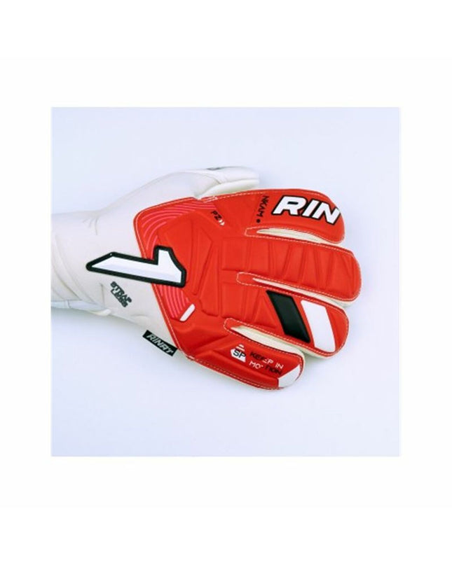 Rinat Keeperhandschoenen Rinat Nkam Prime in red, adult football goalkeeper gloves with padding and grip for sports use