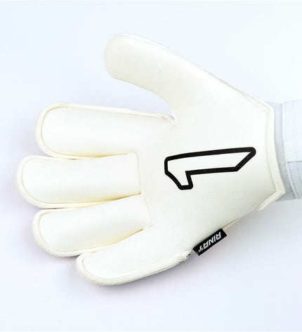 Rinat Keeperhandschoenen Rinat Nkam Prime in rood, adult soccer goalkeeper gloves with padding and grip for outdoor play.
