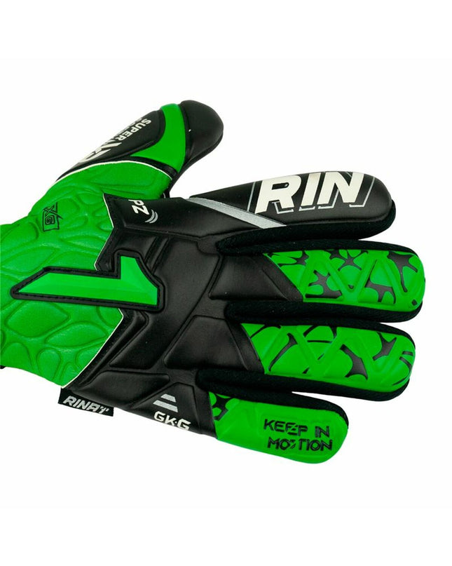 Rinat Rinat Xtreme Guard Dominius Prime multicolour adult goalkeeper gloves for soccer, showing palm and backhand design