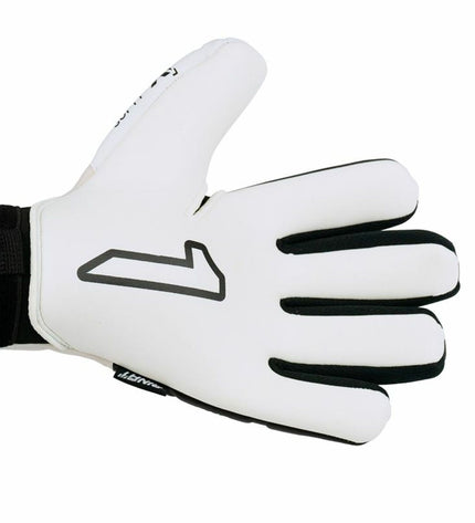 Rinat Rinat Xtreme Guard Dominius Prime white goalkeeper gloves for football, sport and outdoor use, showing the gloves on a white background.